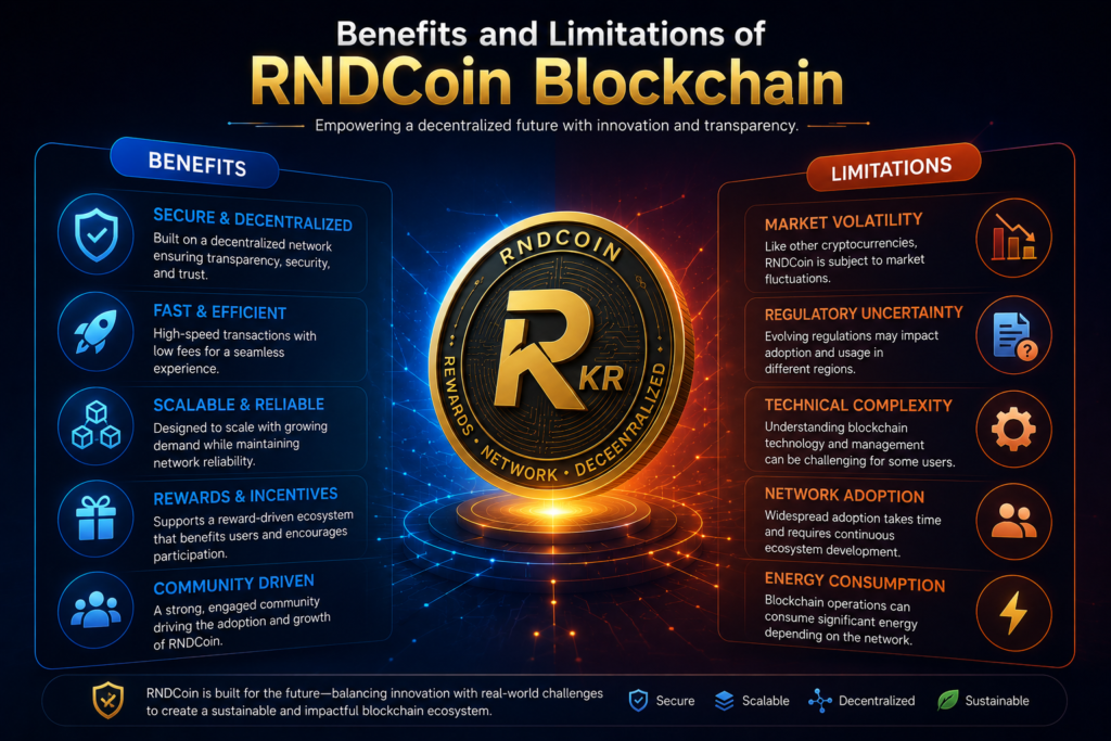 Benefits and limitations of RNDCoin Blockchain - complete analysis 2026