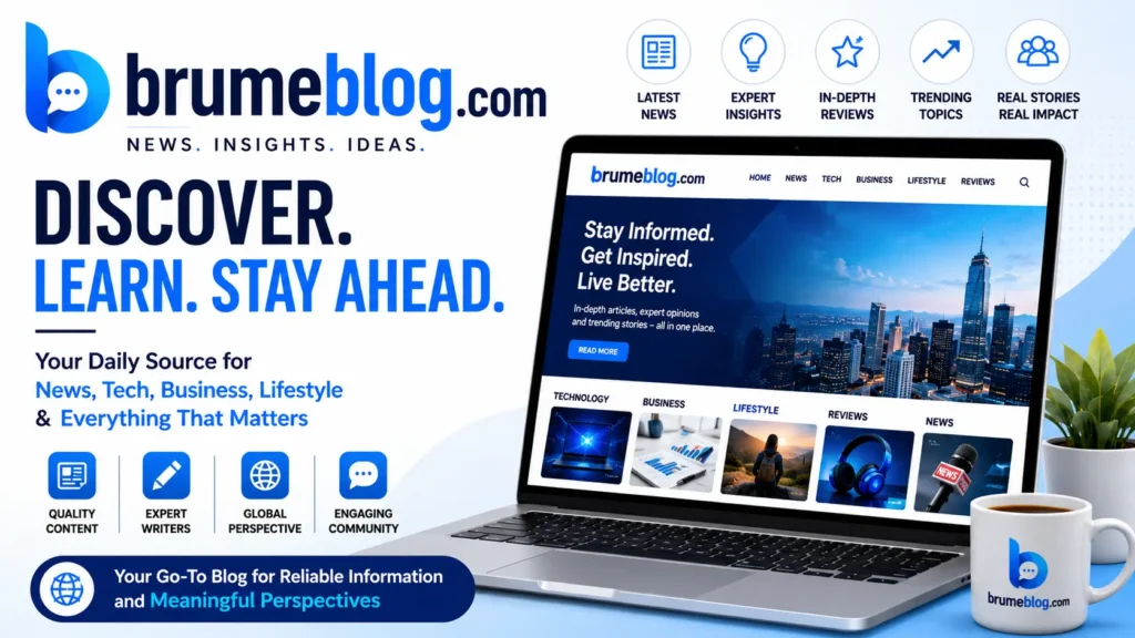 BrumeBlog.com homepage showing lifestyle culture and creative content blogging platform
