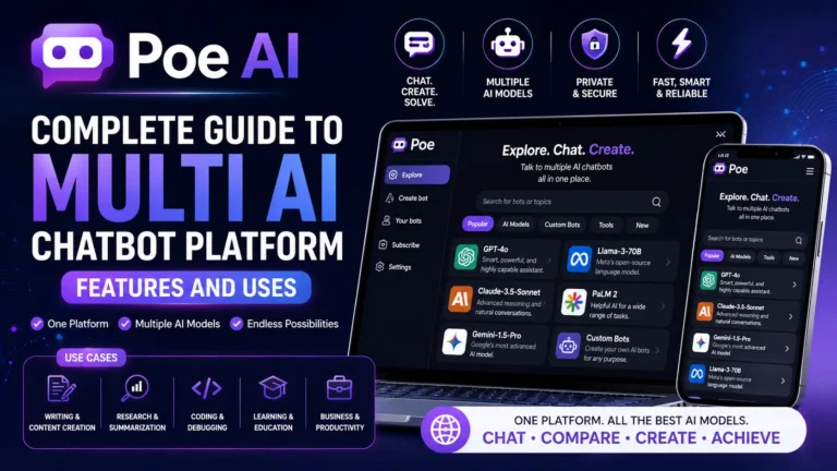 Poe AI multi chatbot platform interface showing multiple AI model options